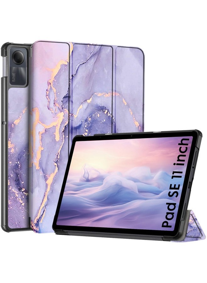 Robustrion Cover for Redmi Pad SE 11 inch Cover Case, Trifold Flip Stand Cover Case for Redmi Pad SE 11 inch Tablet [Auto Sleep/Wake Support] - Marble Lilac