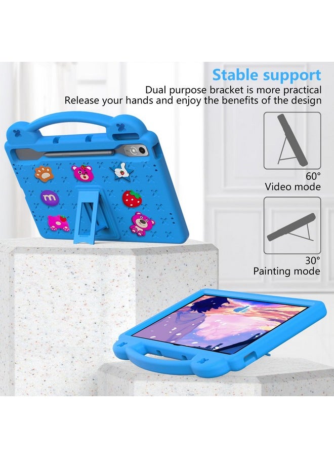 YRH for Lenovo Tab P12 12.7 inch Case 2023 (TB370FU), Kids EVA Stand Handle Protective Cover for Lenovo P12 Tablet Case, SkyBlue