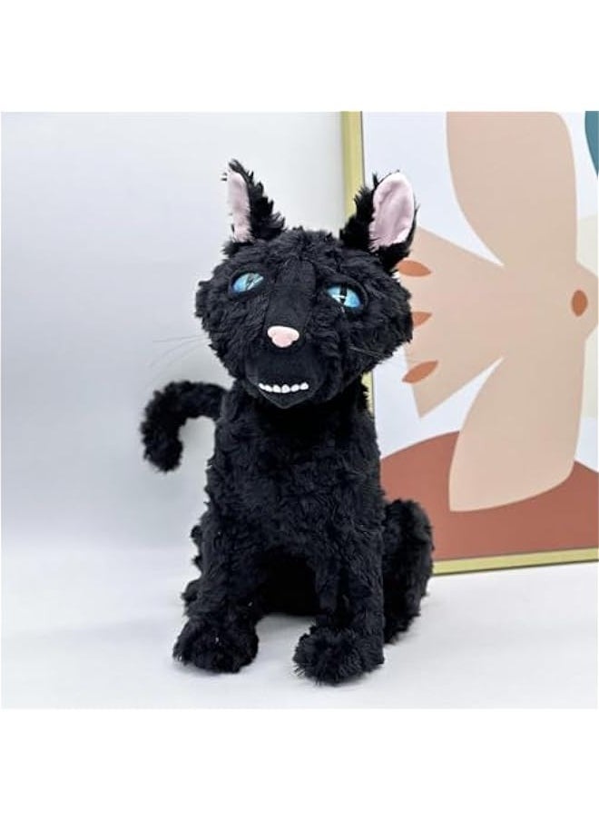 11.8 inches Coraliness Cat Plushies, The Cat Monster Stuffed Animal Pillow Doll Toy, Black Cat Plush Gift for Fans Boys and Girls