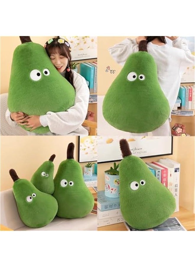 26“ Pear Stuffed Plush Pillow, Cute Stuffed Pear Fruit Collection Pillow Plush Sofa Cushion, Faux Pear Plush Doll Cozy Pillow, Gift for Kids and Adults (2.3 lbs Green 26 in)