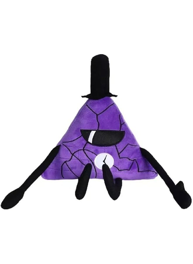 New 16.5'' Falls Bill Cipher Plush,Soft Stuffed Doll Plushies for Boys and Girls (Purple)