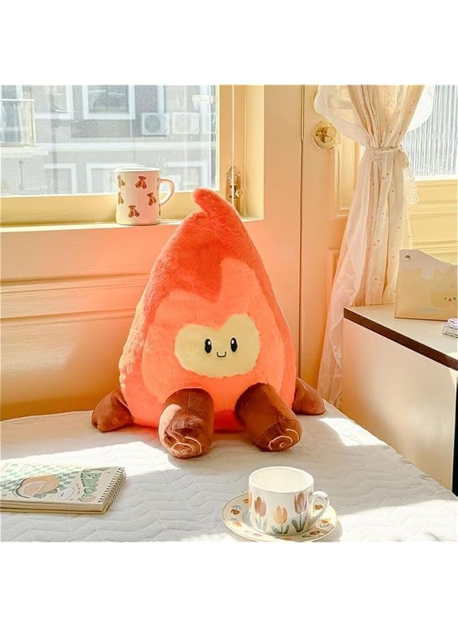 Flame Plush Toy，Smiling Fun Filled Flame Pillow, 16 Plush Flame Character Stuffed Toy Pillow, Soft Plush Toy for Children's Birthday Gift (Smile)