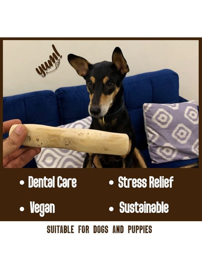Goofy Tails Coffee Wood Dog Toys Combo| Splinter Free, Caffeine Free, Dog Chew Toys| Natural, Safe Puppy Toy| Dental Care Dog Toy & Training Chew Toys for Dogs| Durable Toys for Dog| Large, 2 Piece