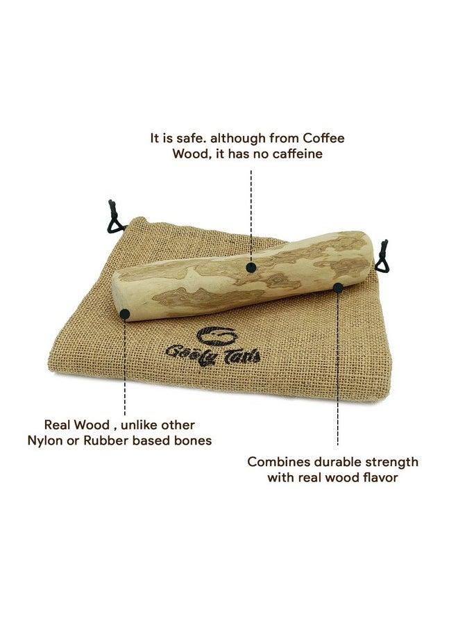 Goofy Tails Coffee Wood Dog Toys Combo| Splinter Free, Caffeine Free, Dog Chew Toys| Natural, Safe Puppy Toy| Dental Care Dog Toy & Training Chew Toys for Dogs| Durable Toys for Dog| Large, 2 Piece