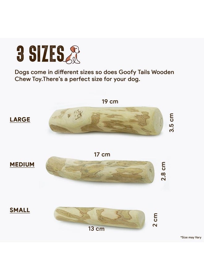 Goofy Tails Coffee Wood Dog Toys Combo| Splinter Free, Caffeine Free, Dog Chew Toys| Natural, Safe Puppy Toy| Dental Care Dog Toy & Training Chew Toys for Dogs| Durable Toys for Dog| Large, 2 Piece