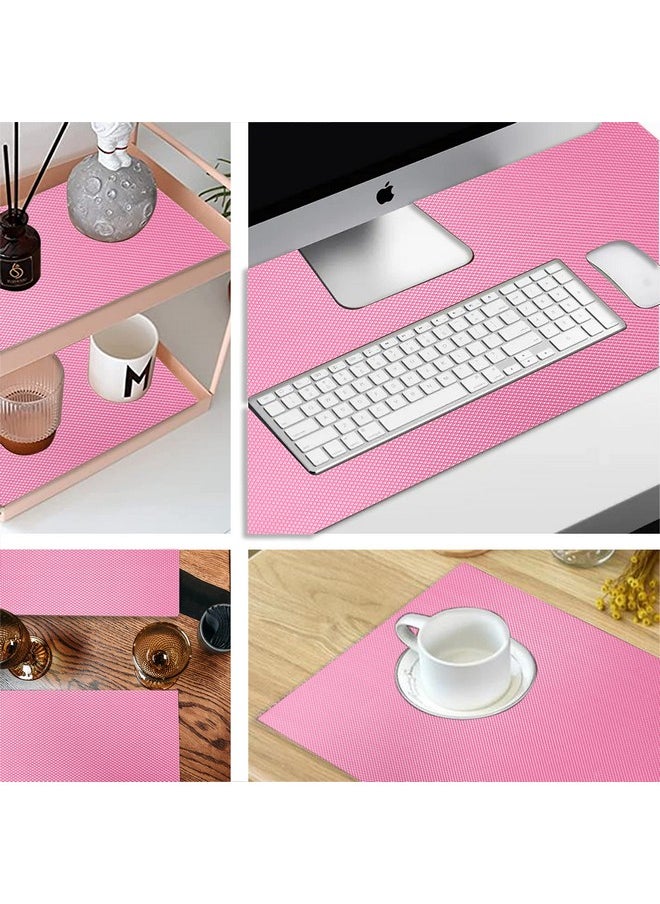 ElastPro Food Grade Washable Anti Slip Mat/Sheet for Fridge, Shelf Liner, Table, Kitchen Drawer mat (Diamond Pink, 5 Meter)