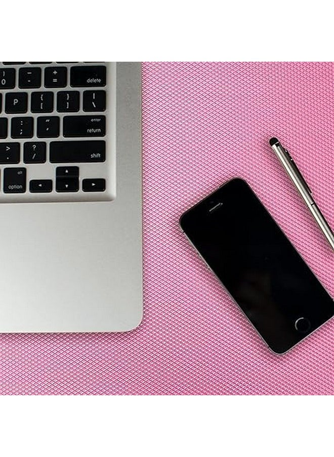 ElastPro Food Grade Washable Anti Slip Mat/Sheet for Fridge, Shelf Liner, Table, Kitchen Drawer mat (Diamond Pink, 5 Meter)