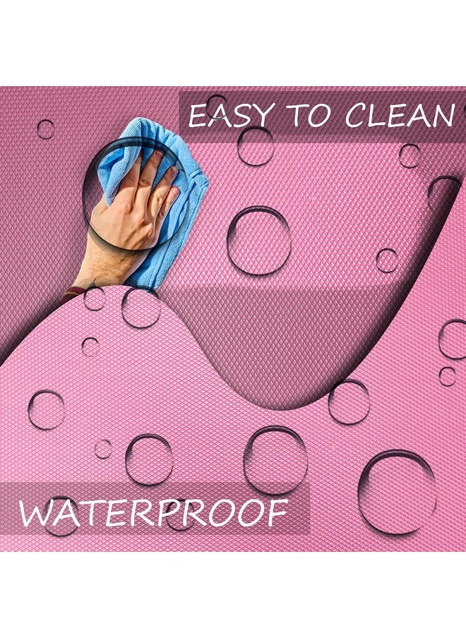 ElastPro Food Grade Washable Anti Slip Mat/Sheet for Fridge, Shelf Liner, Table, Kitchen Drawer mat (Diamond Pink, 5 Meter)