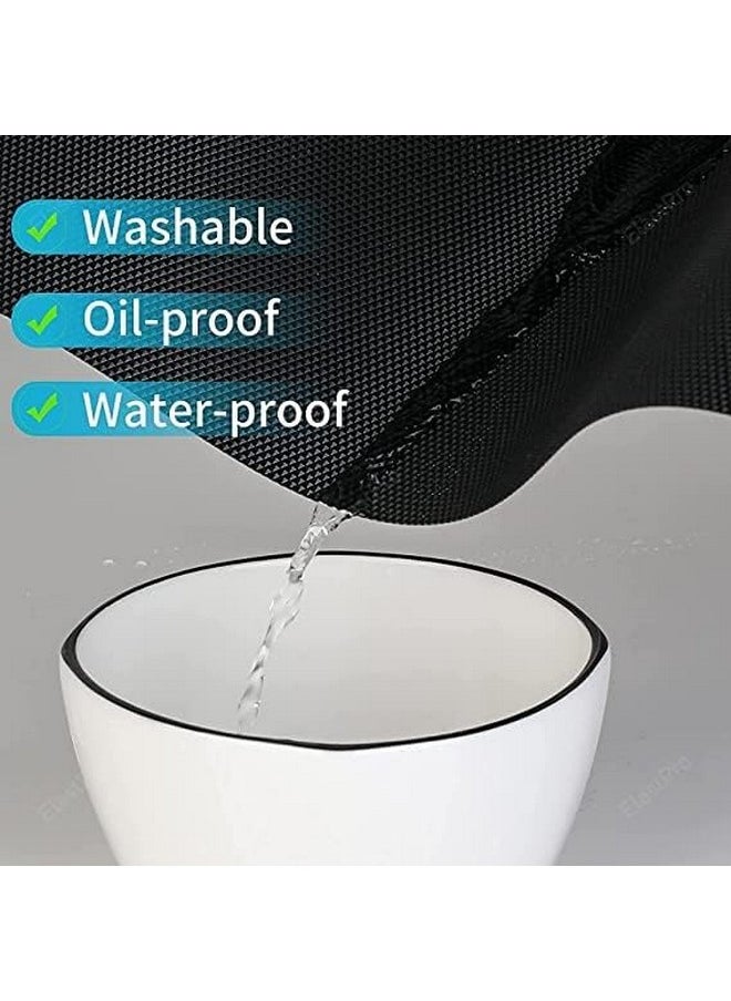 ElastPro (45 cm X 1.5 m X Pack of 3) Black EVA Food Grade Washable Anti Slip Mat/Sheet for Fridge, Shelf Liner, Table, Kitchen Drawer mat (Diamond Texture, Black)