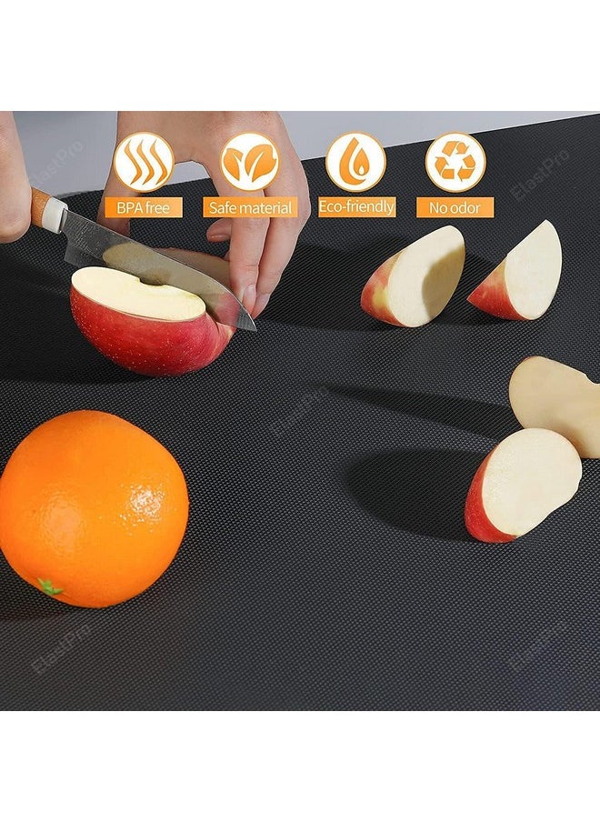 ElastPro (45 cm X 1.5 m X Pack of 3) Black EVA Food Grade Washable Anti Slip Mat/Sheet for Fridge, Shelf Liner, Table, Kitchen Drawer mat (Diamond Texture, Black)