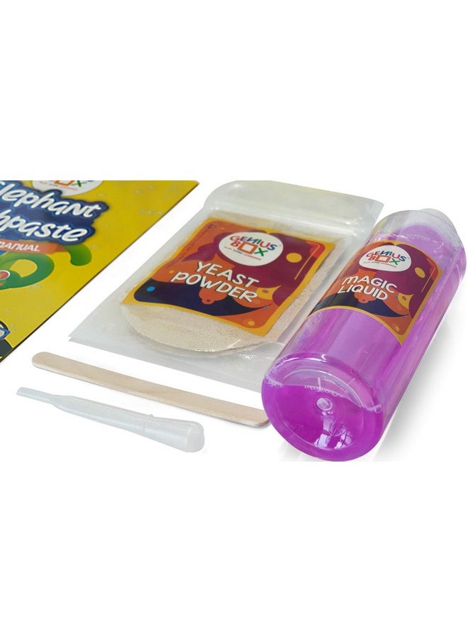 Genius Box - Play some Learning Elephant Toothpaste Science Activity Kit for 5 Years and Up: Birthday Gift, Return Gift, DIY, Educational Toy, Learning Kit, STEM Toy