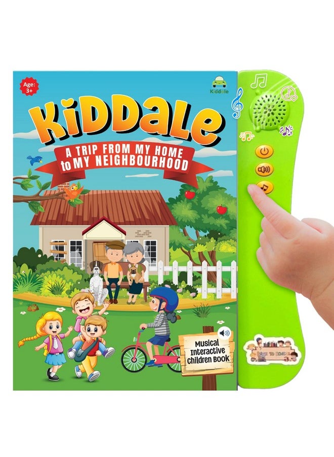 Kiddale First 100+ Words Picture & Audio Book with Rhymes and Stories| Boost Toddler Vocabulary in 30 min Through Self-Learning Audio