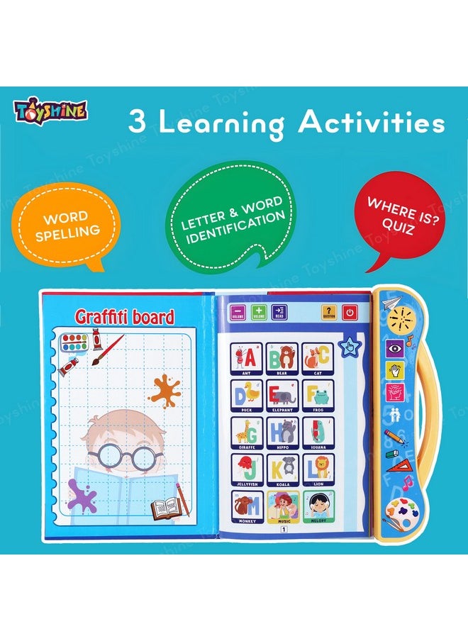 Toyshine Interactive E Learning Book Musical English Educational Phonetic Learning Book For 3+ Years Children, Model - B, Multicolour