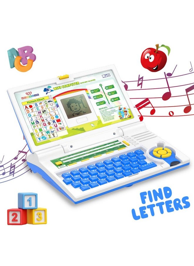 Wembley Educational Kids Laptop for 2-5 Years Boys Girls Computer Toys for 3 Years Ideal Birthday Gift Fun Activity Learning Alphabet, Letter, Words, Games, Mathematics, Music, Logic Memory Tool