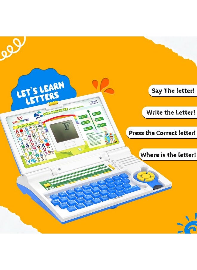 Wembley Educational Kids Laptop for 2-5 Years Boys Girls Computer Toys for 3 Years Ideal Birthday Gift Fun Activity Learning Alphabet, Letter, Words, Games, Mathematics, Music, Logic Memory Tool