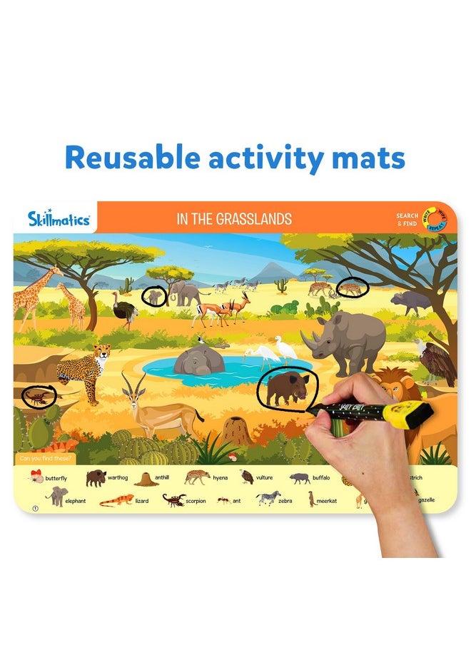 Skillmatics Preschool Learning Activity - Search and Find Animals Educational Game, Perfect for Kids, Toddlers, Gifts for Girls & Boys Ages 3, 4, 5, 6 - Multicolor