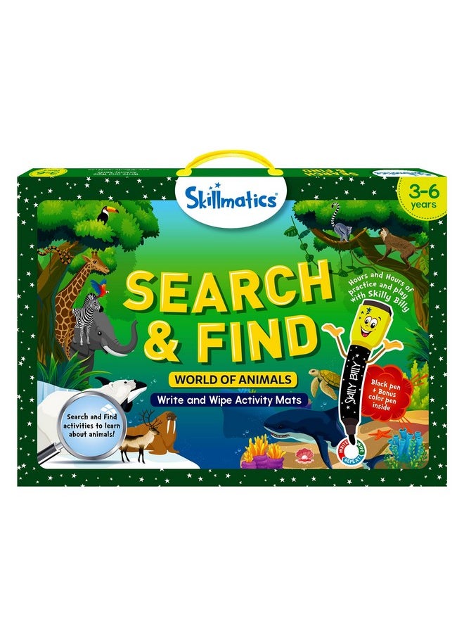 Skillmatics Preschool Learning Activity - Search and Find Animals Educational Game, Perfect for Kids, Toddlers, Gifts for Girls & Boys Ages 3, 4, 5, 6 - Multicolor