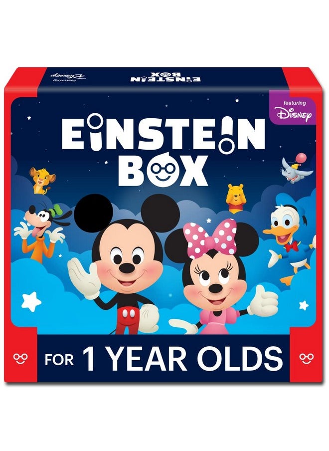 Einstein Box Featuring Disney for 1-Year-Old Boys/Girls Toddler| Board Books and Pretend Play Gift Pack| Learning and Educational Toys| with Mickey and Minnie Mouse| Winnie The Pooh (1 Box Set)