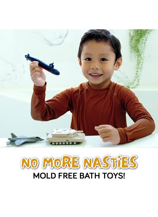 Mold Free Bath Toys For Babies And Toddlers, No Hole Bath Toys, Army Bath Toys No Mold For Tub, Beach, Pool, Bpa-Free, Safe, Fun Infant Baby Bath Toys No Holes 0 1-3 6 12 18 Month