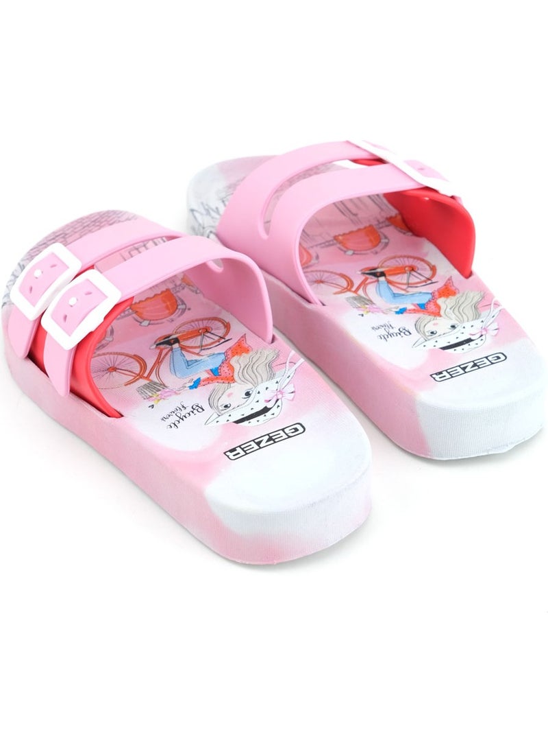 Summer Girls' Adjustable Two Buckles Suitable for Wet Floors Slippers
