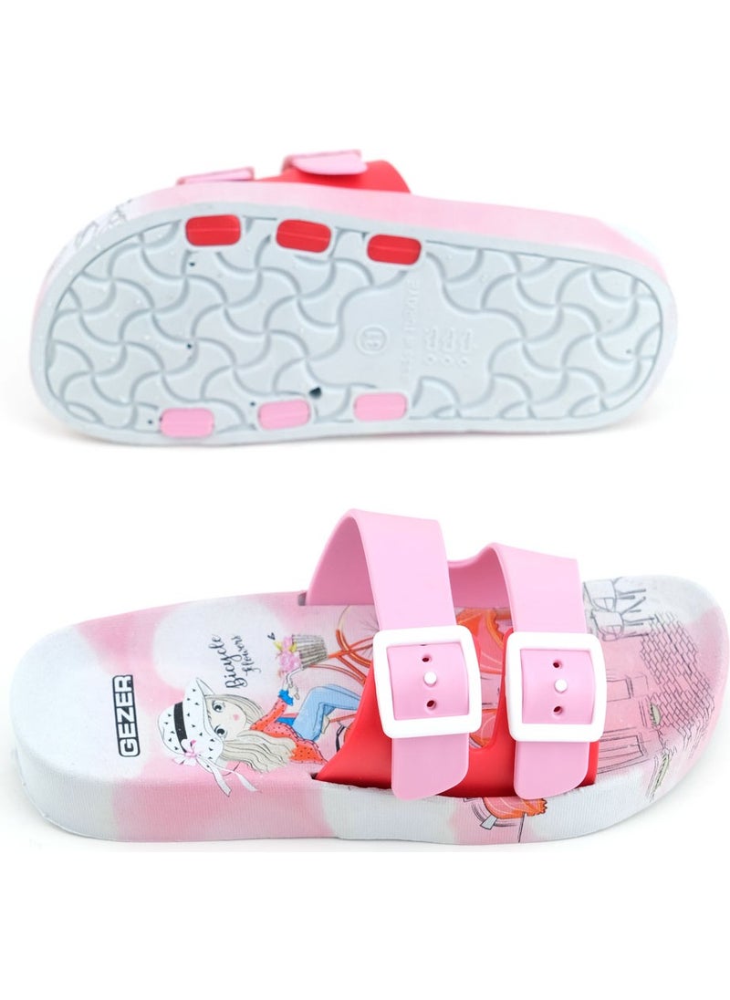 Summer Girls' Adjustable Two Buckles Suitable for Wet Floors Slippers