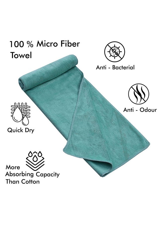 Yellow Weaves Super Soft Microfiber Hand Towels, Gym & Workout Towels 400 GSM, Set of 4, Multicolour