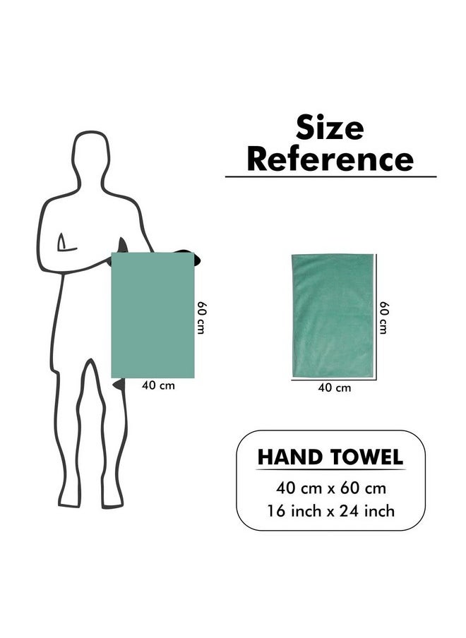 Yellow Weaves Super Soft Microfiber Hand Towels, Gym & Workout Towels 400 GSM, Set of 4, Multicolour