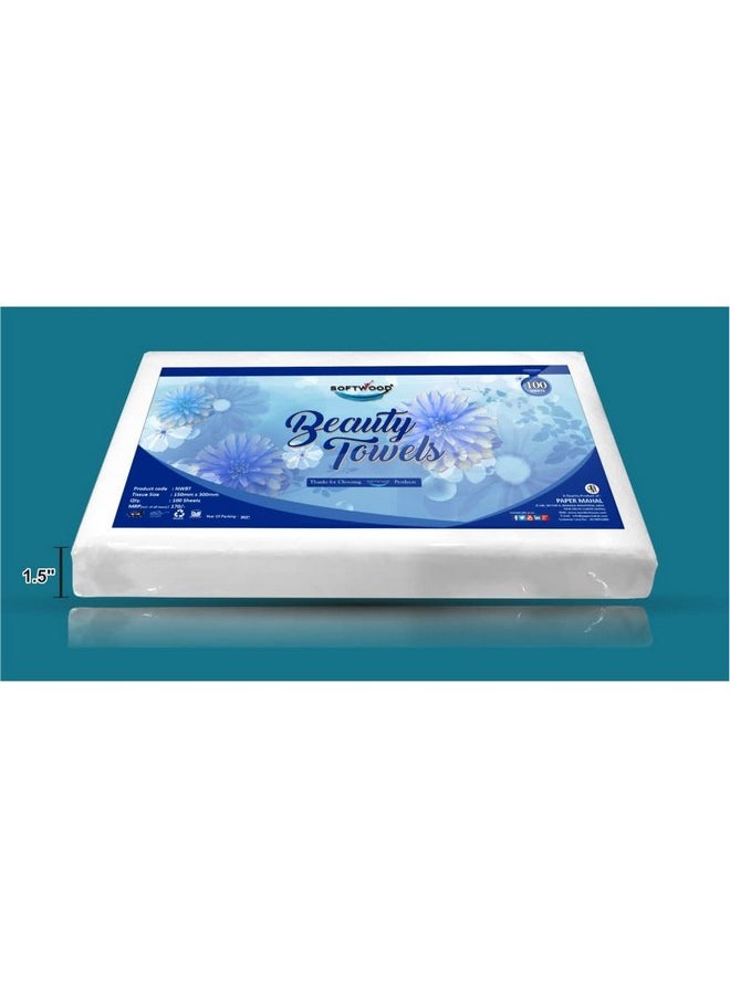 PM Softwood Beuty Towel Non- Voven 100 Serviettes (Pack of 2)