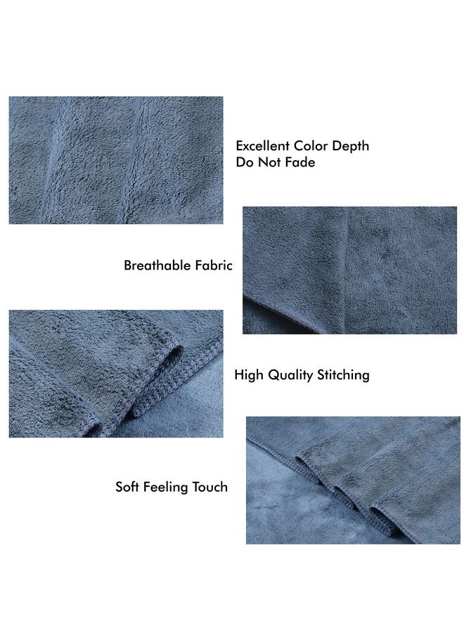Yellow Weaves Super Soft Microfiber Hand Towels, Gym & Workout Towels 400 GSM, Pack of 2, Grey