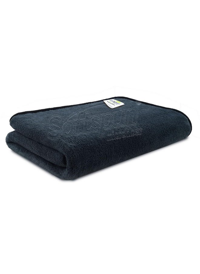 SOFTSPUN Microfiber Bath Towel 1 pc 60x120cm 280GSM Grey! Ultra Absorbent Super Soft & Comfortable Quick Drying for Men & Women Daily Use Extra Large Size Unisex.