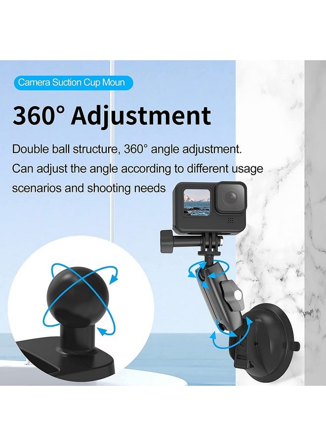 Aluminum Alloy Suction Cup Holder For Gopro Hero, Gopro Max, Dji Osmo Action, Osmo Pocket, Insta360 One X, One R, One, Mobile Phone