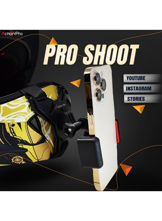 Pro Made In India Helmet Chin Strap Mount Compatible With Gopro-12/11/10/9/8/7/6/5/4/3+/3/Sjcam/Dji Insta- 360