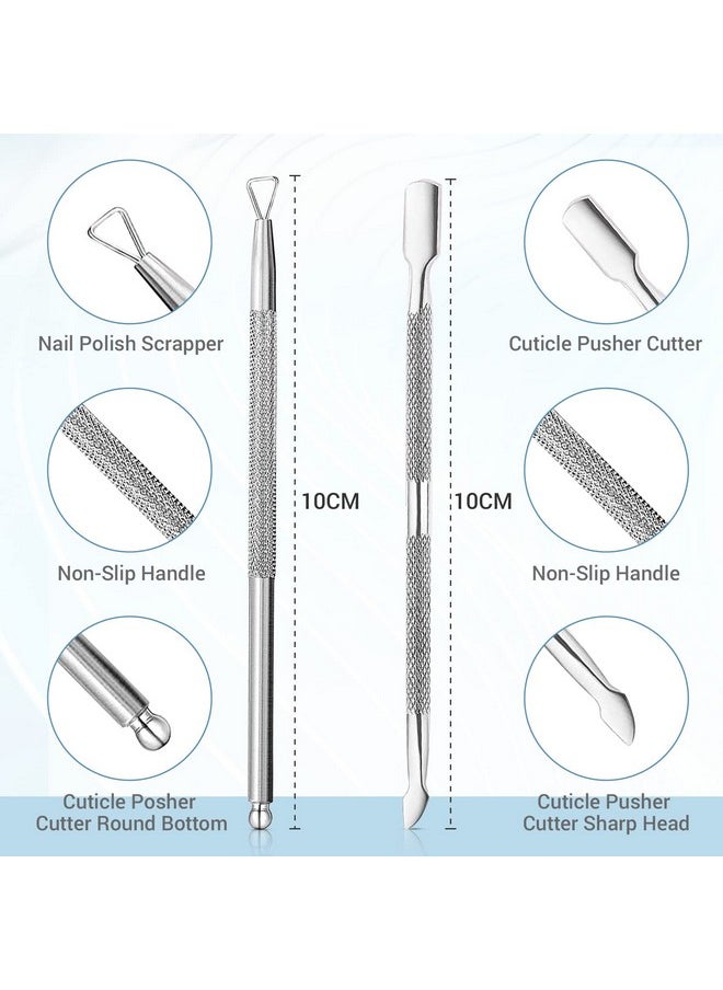 AZUREBEAUTY Stainless Steel Nail Cuticle Pusher 001