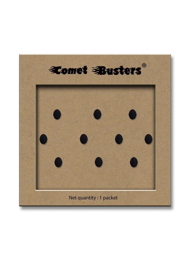 Comet Busters Handcrafted Oval Black Bindis for Women (BIN317PACK) (Pack of 5)