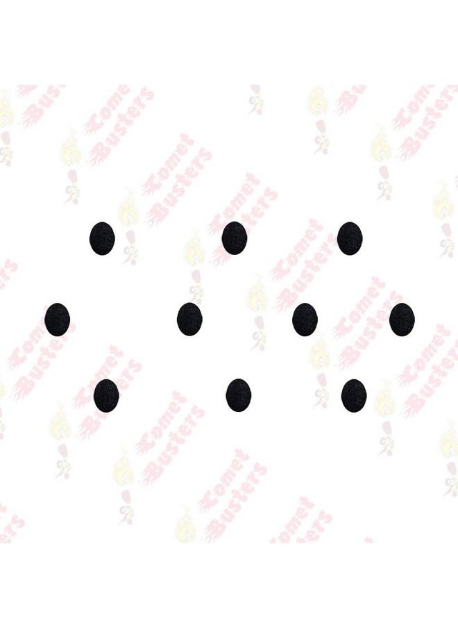 Comet Busters Handcrafted Oval Black Bindis for Women (BIN317PACK) (Pack of 5)