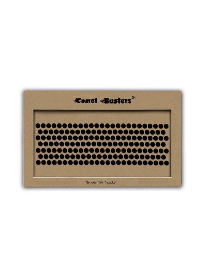 Comet Busters Beautiful Handcrafted Round Black Velvet Bindis (5 mm) (BIN2087)