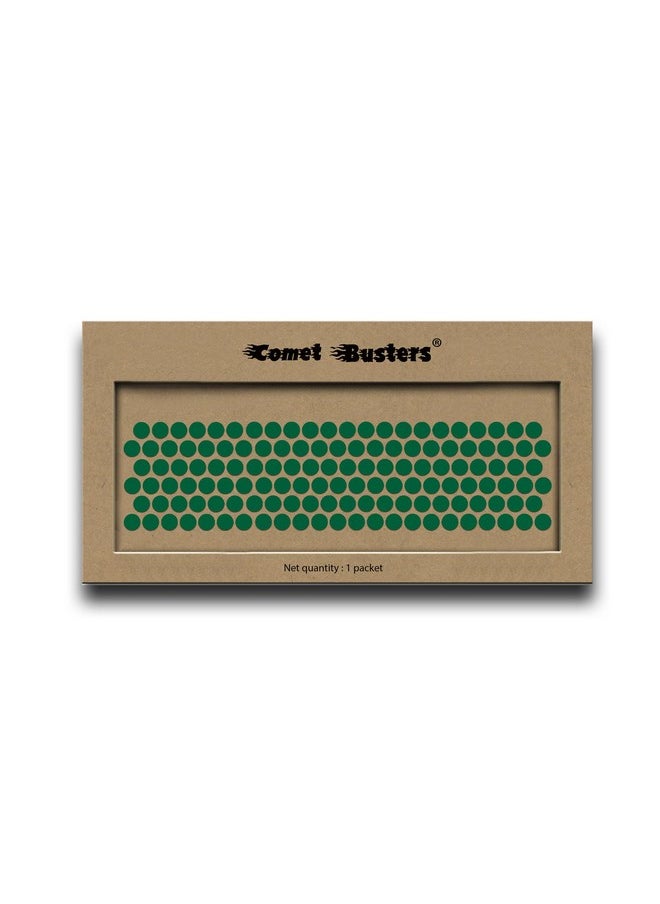 Comet Busters Beautiful Handcrafted Round Dark Green Velvet Bindis (6 mm) (BIN2102)
