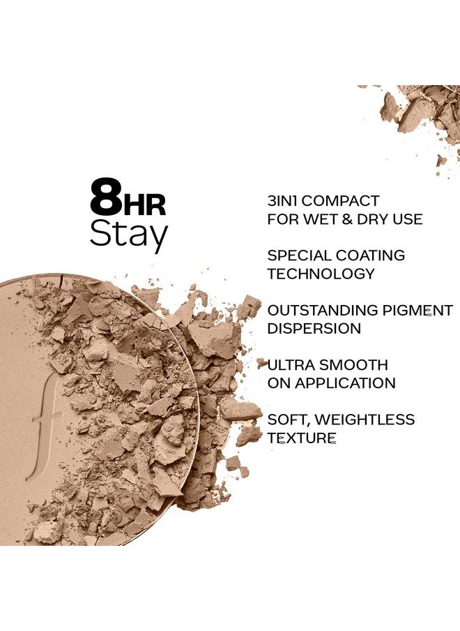 FACES CANADA 3 in 1 HD Matte Compact - Absolute Ivory 01, 8g | Compact + Foundation + Hydration | 8-Hour Stay | Soft Weightless Texture & Silky Coverage | Blends Easily