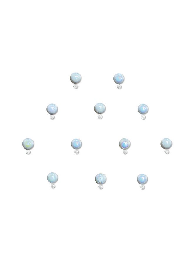 Comet Busters Beautiful White Round Pearl Bindis for Women (4 mm) (BIN2116)