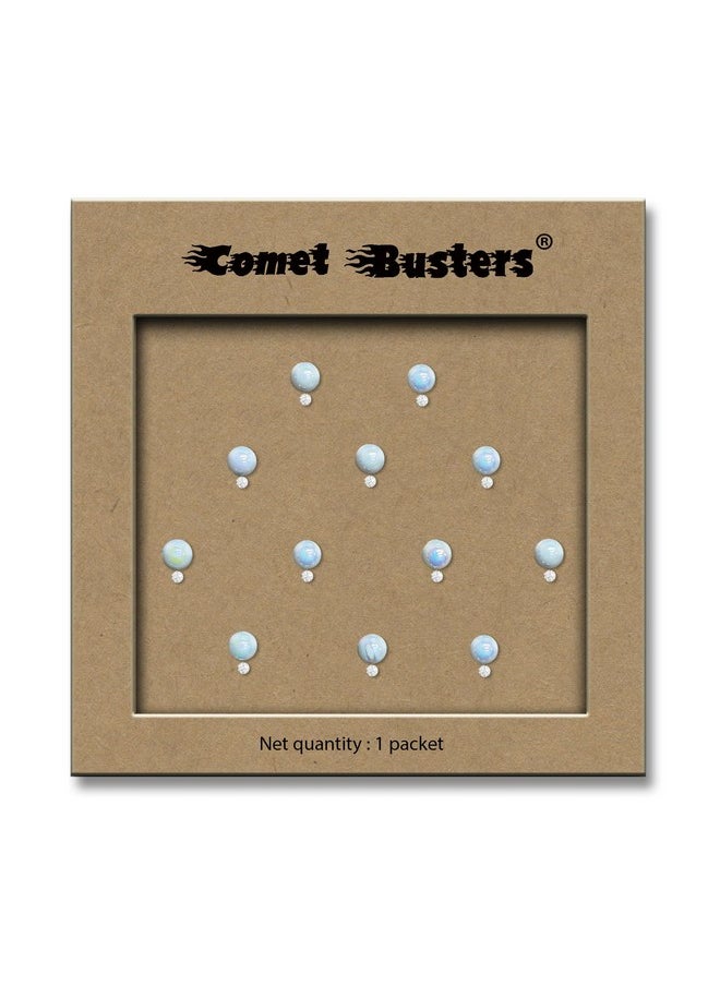 Comet Busters Beautiful White Round Pearl Bindis for Women (4 mm) (BIN2116)