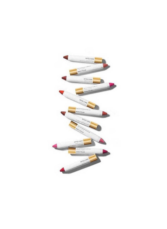 MyGlamm Perfect Curves Matte Lip Crayon-Bourbon Candy (Beige)-3.7 gm | Brick Pink Matte Lipstick | Long Lasting Lipstick with Moisturising Formula | Vegan & Cruelty-Free