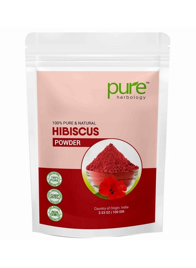 Pure Herbology Pure & Natural Hibiscus Flower Powder for Face Packs and Hair Growth & Care, 200gm