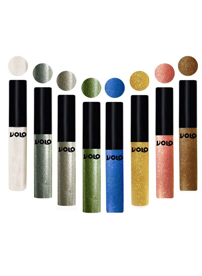 Volo WATERPROOF GLITTER EYE LINER(White, Sky Blue, Light Golden, Copper)