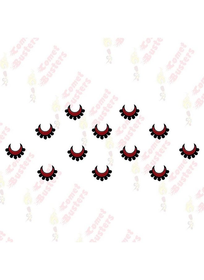 Comet Busters Moon Shaped Maroon Bindi (7mm) (BIN527)