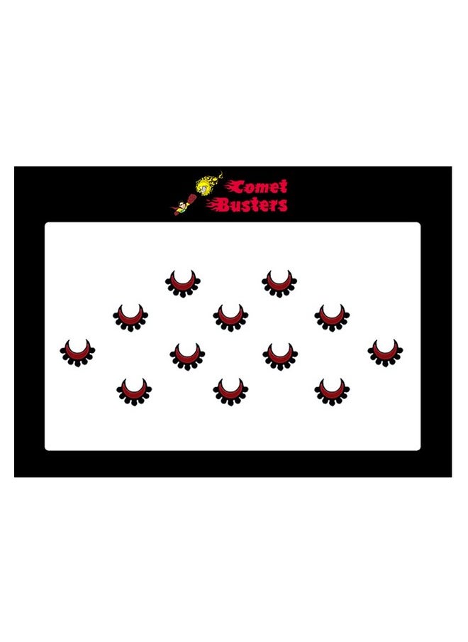 Comet Busters Moon Shaped Maroon Bindi (7mm) (BIN527)
