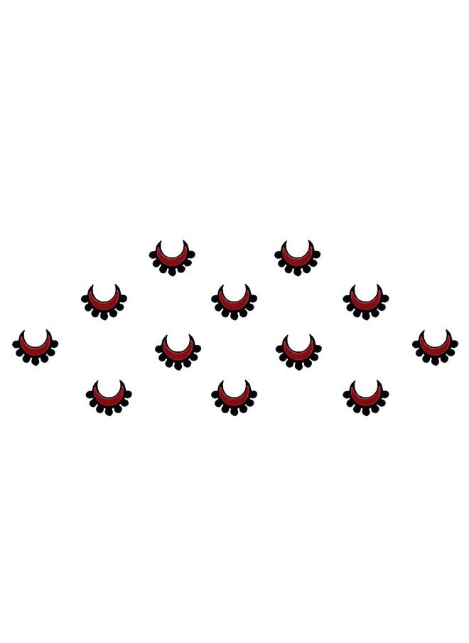 Comet Busters Moon Shaped Maroon Bindi (7mm) (BIN527)