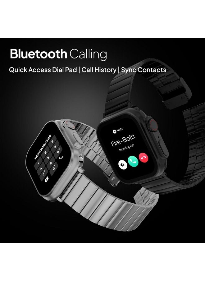 Fire-Boltt Gladiator + 1.96” AMOLED Display Luxury Smartwatch, Rotating Crown, 115+ Sports Modes & Bluetooth Calling, AI Voice Assistant, Gaming