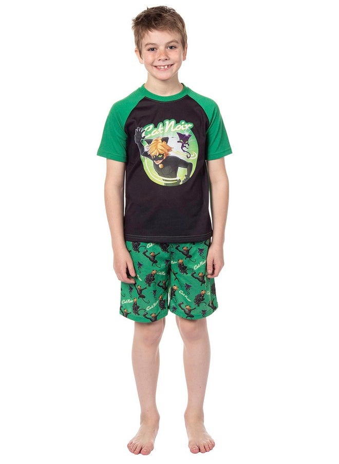 INTIMO Miraculous: Tales of Ladybug & Cat Noir Boys' Character Sleep Pajama Set Shorts (4/5)