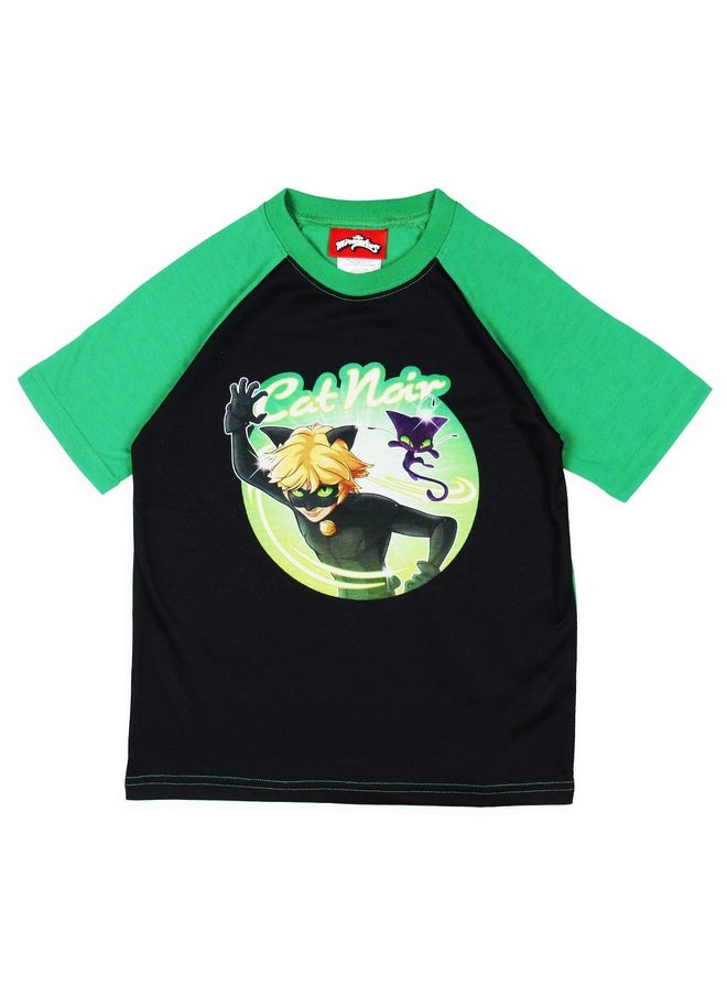 INTIMO Miraculous: Tales of Ladybug & Cat Noir Boys' Character Sleep Pajama Set Shorts (4/5)