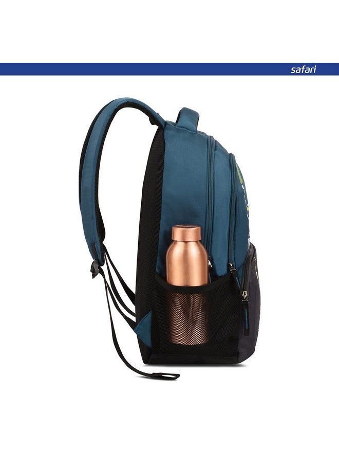 Safari Quill Laptop Backpack 26 Ltrs Water Resistant Fabric - Blue, L (QUILL19CBBLU)